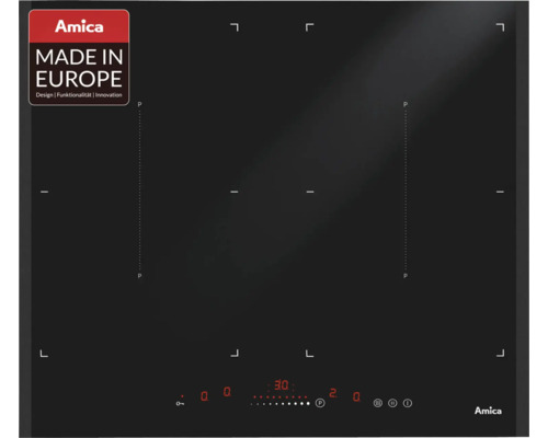 Plaque à induction sans cadre Amica 57,6 x 51,8 cm 4 foyers KMI 63301 F