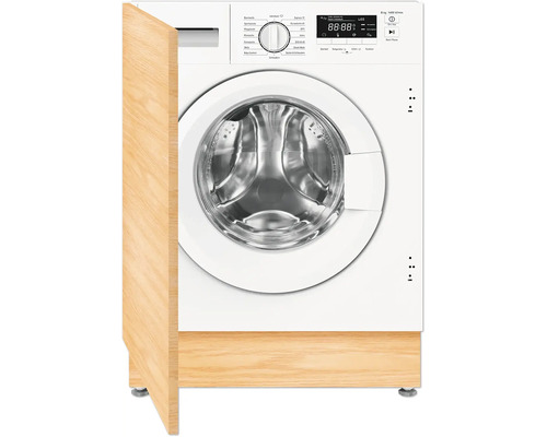 Waschmaschine mit Holztür und Bedienfeld