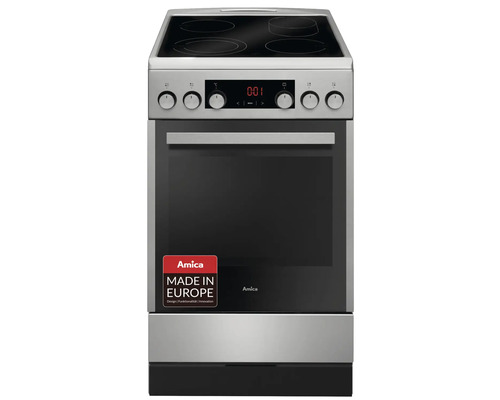 Cuisinière Amica SHC 904 100 E volume utile 65 l dimensions lxhxp 50 cm x 85 cm x 60 cm Cuisinière individuelle Amica avec plaque vitrocéramique et four