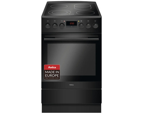 Cuisinière Amica avec plaque vitrocéramique SHC 11503 SM volume utile 65 l lxhxp 500 x 850 x 600 mm