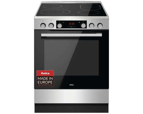 Cuisinière Amica avec plaque vitrocéramique SHCX 913 100 E volume utile 77 l lxhxp 600 x 850 x 600 mm