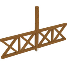 Holzbausatz für einen Zaun mit Kreuzmuster