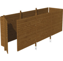Clôture de confidentialité en bois avec poteaux