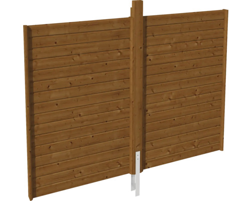 Paroi arrière coffrage de profils SKAN HOLZ Friesland Spreewald Wallgau 291 x 200 cm noyer Paroi arrière coffrage de profils SKAN HOLZ Friesland Spreewald Wallgau 291 x 200 cm noyer