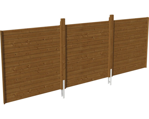 Paroi arrière coffrage de profils SKAN HOLZ Friesland Spreewald Wallgau 550 x 200 cm noyer Paroi arrière coffrage de profils SKAN HOLZ Friesland Spreewald Wallgau 550 x 200 cm noyer
