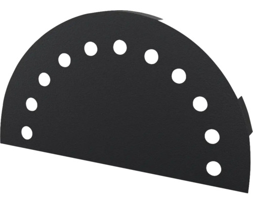 Halbkreisförmige Schablone mit Löchern