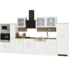 Held Möbel Küchenzeile mit Geräten Mailand 370 cm weiß hochglanz zerlegt 590.1.6210