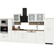 Cuisine complète avec appareils Held Möbel Mailand 370 cm blanc haute brillance démontée 602.1.6210