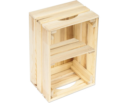 Caisse en bois avec étagère