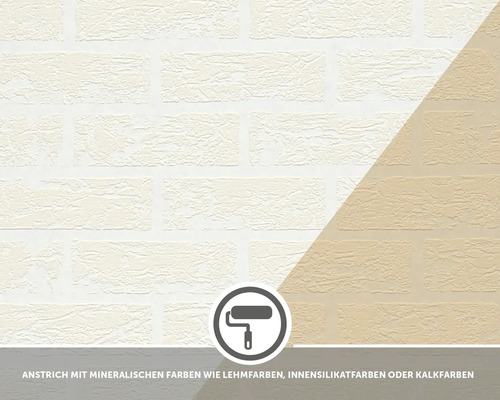 Wandgestaltung mit mineralischer Farbe im Backstein-Look