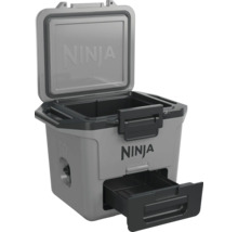 Ninja Kühlbox mit offener Schublade und geöffnetem Deckel