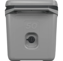 Kühlbox mit einem Fassungsvermögen von 50 Litern und einem Ablassstopfen.