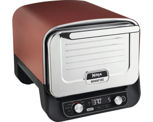 Ninja Woodfire 8-in-1 Elektrogrill Pizza, Dampf-/Reis-/Nudelkocher Dampfgarer 2,4 kW