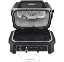 Barbecue électrique ouvert avec grille et panneau de commande numérique