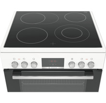 Cuisinière électrique avec quatre plaques de cuisson et four