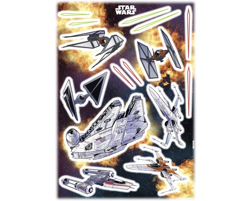 Sticker mural Disney Star Wars Spaceships 50x70 cm