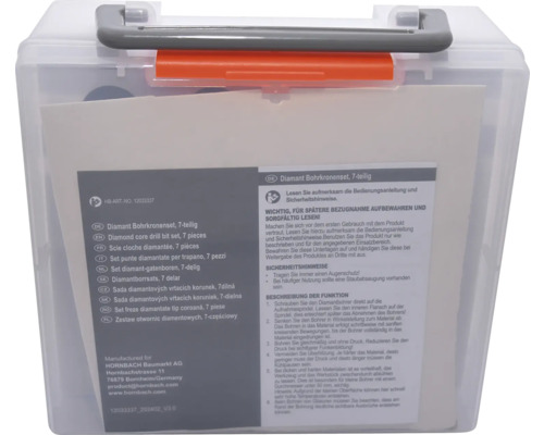 Diamantbohrkronen Set, 7-teilig im Koffer