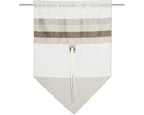 Store bateau triangulaire avec rayures horizontales et anneau de réglage.