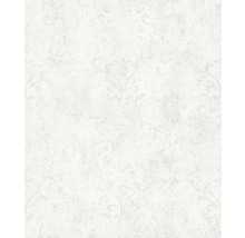 Papier peint blanc à motifs floraux