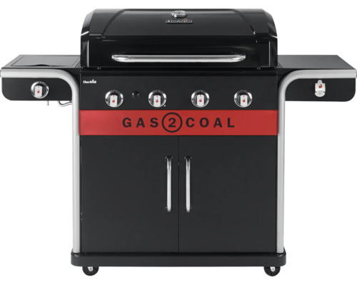 Barbecue à gaz Char-Broil Gas2Coal 440 barbecue hybride 155 x 62,9 x 116,8 cm 4 brûleurs + brûleur latéral noir avec tablette, thermomètre de couvercle, lèchefrite, grille, grille de maintien en température Barbecue à gaz Char-Broil Gas2Coal 440 barbecue hybride 155 x 62,9 x 116,8 cm 4 brûleurs + brûleur latéral noir avec tablette, thermomètre de couvercle, lèchefrite, grille, grille de maintien en température
