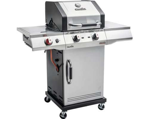 Barbecue à gaz Char-Broil avec tablettes latérales et roulettes