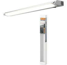 LEDVANCE Logo, LED-Feuchtraumleuchte und Verpackung