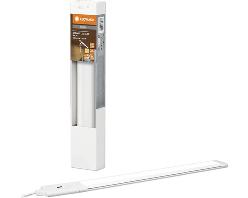 LEDVANCE Logo. LED-Unterbauleuchte mit Verpackung.