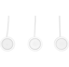 Drei LED-Pendelleuchten mit runder Form