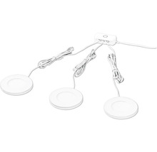 LED-Unterbauleuchten-Set mit drei runden Leuchten