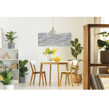 Salle à manger lumineuse avec table, chaises et plantes