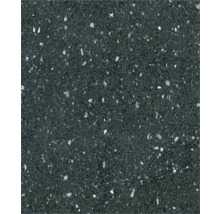 Nahaufnahme einer anthrazitfarbenen Arbeitsplatte mit Sprenkeln