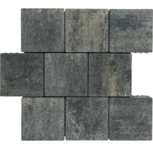 Pflasterstein Quadratpflaster Crescendo grau-anthrazit-melange mit Microfase 20 cm x 20 cm x 8 cm
