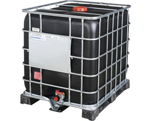 Conteneur IBC avec cage grillagée sur palette