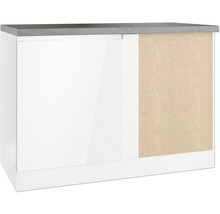 Held Möbel Eckunterschrank Kiel BxTxH 120 x 60 x 86 cm weiß hochglanz zerlegt 473.2.6340