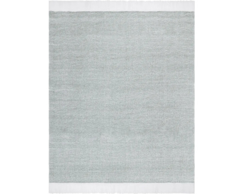 Tapis rectangulaire avec motif à chevrons et franges