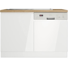 Meuble d'évier Held Möbel Kiel lxpxh 120 x 60 x 86 cm blanc haute brillance démonté