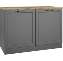 Meuble bas avec deux portes et un plateau en bois