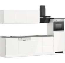 Cuisine complète avec appareils Held Möbel Kiel 300 cm blanc haute brillance démontée variante réversible 1102.6340