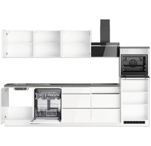 Cuisine complète avec appareils Held Möbel Kiel 300 cm blanc haute brillance démontée variante réversible 1103.6340