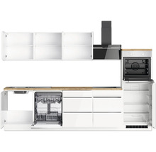 Cuisine complète avec appareils Held Möbel Kiel 300 cm blanc haute brillance démontée variante réversible 1105.6341