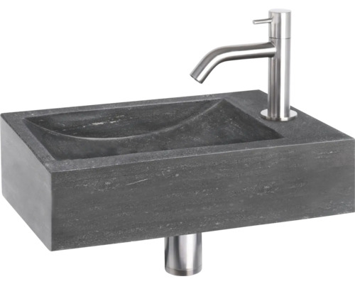 Waschtisch aus Stein mit Armatur