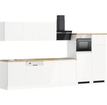 Cuisine complète avec appareils Held Möbel Kiel 360 cm blanc haute brillance démontée variante réversible 1108.6341