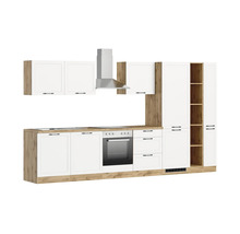 Cuisine complète avec appareils Held Möbel Lübeck 360 cm blanc mat démontée variante réversible 1105.6330