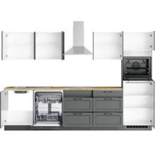 Cuisine complète avec appareils Held Möbel Lübeck 300 cm gris mat démontée variante réversible 1113.6331