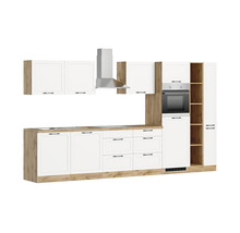 Cuisine complète avec appareils Held Möbel Lübeck 360 cm blanc mat démontée variante réversible 1117.6330