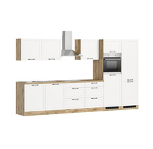 Cuisine complète avec appareils Held Möbel Lübeck 360 cm blanc mat démontée variante réversible 1120.6330