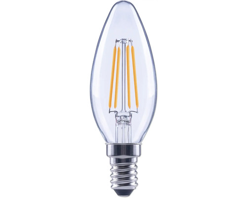 Ampoule flamme LED E14/2,2W(40W) 470 lm transparent 2700 K blanc chaud filament Ampoule bougie avec filament LED et culot E14