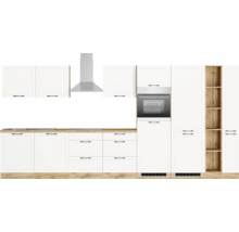 Cuisine complète avec appareils Held Möbel Lübeck 420 cm blanc mat démontée variante réversible 1122.6330