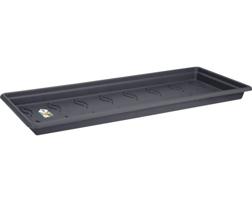 Soucoupe elho Green Basics XXL plastique 55x26x5 cm anthracite Bac à plantes rectangulaire en plastique avec système d''irrigation