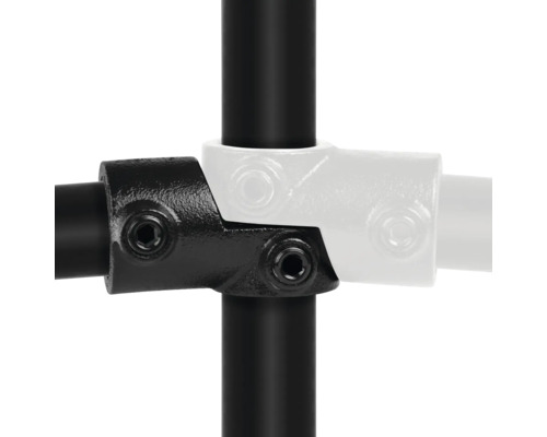 Articulation d'angle Buildify réglable noir pour tube d'échafaudage noir Ø 33 mm Raccord de tuyau en T pour raccorder les tuyaux